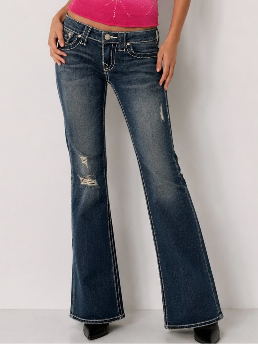 Rare Vintage Y2K True Religion dark wash flare bootcut jeans | Size 27